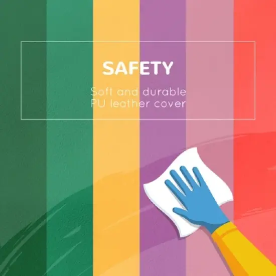 TopComfy Baby and Toddler Learning Toy Six Piece Foam Climbing Blocks Set for Indoor Playroom Fun, Multicolored, 59.1"*39.4"*9.4" image {4}