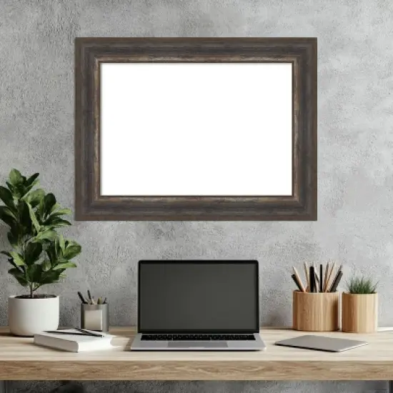 Amanti Art Alta Brown Grey Framed Dry Erase Magnetic Board image {7}