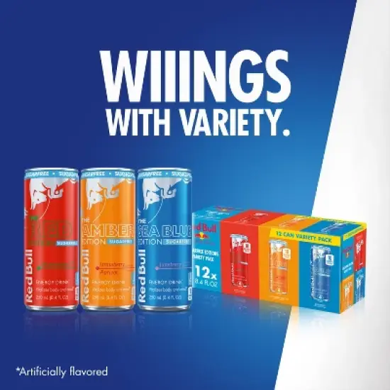 Red Bull Variety Pack Sugar Free Energy Drink - 12pk/8.4 fl oz Cans image {6}