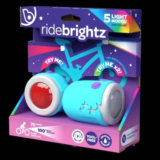 Brightz Ride LED - Star: ABS Bike Lights, Handlebar & Seat Post Mount, 11-Hour Battery image {16}
