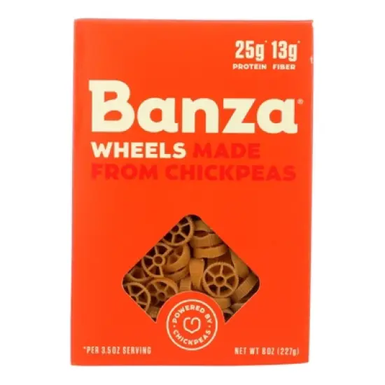 Banza Wheels Chickpea Pasta - Case of 6/8 oz image {1}