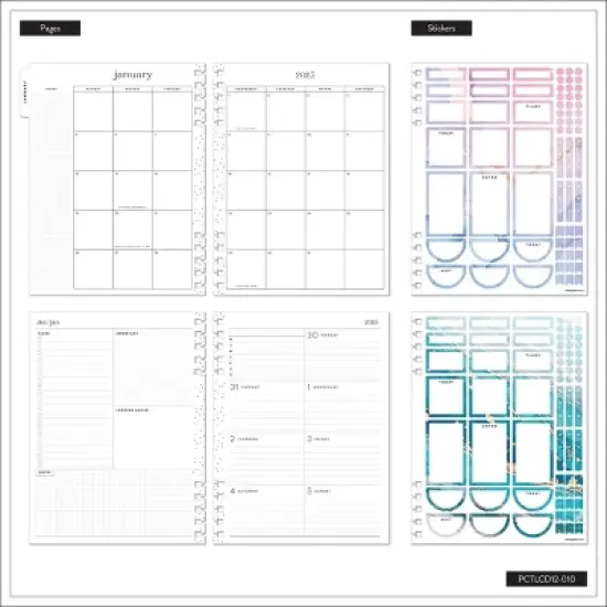 The Happy Planner 2025 Weekly/Monthly Planner 9.75"x8.75" Classic Ethereal Elements: Adult Twin-Wire Calendar, 7x9.25" image {5}