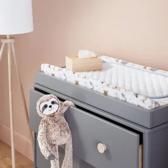 Changing Pad Liner White with Blue Edge - Cloud Island&trade; 3pk image {1}