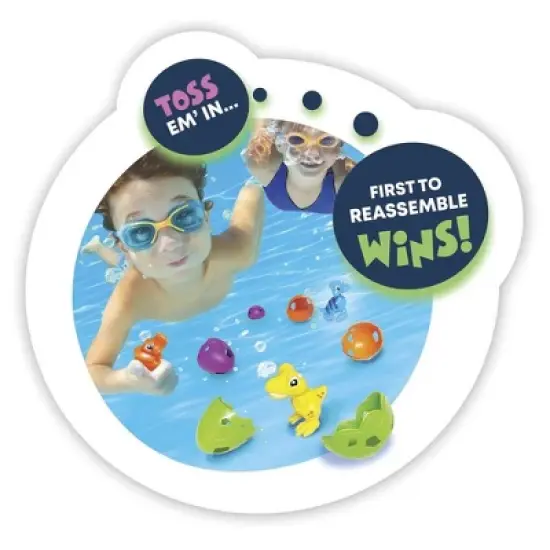 Banzai Dino Dive Game Kids Dinosaur Adventure Pool Summer Fun - 9 Piece image {7}