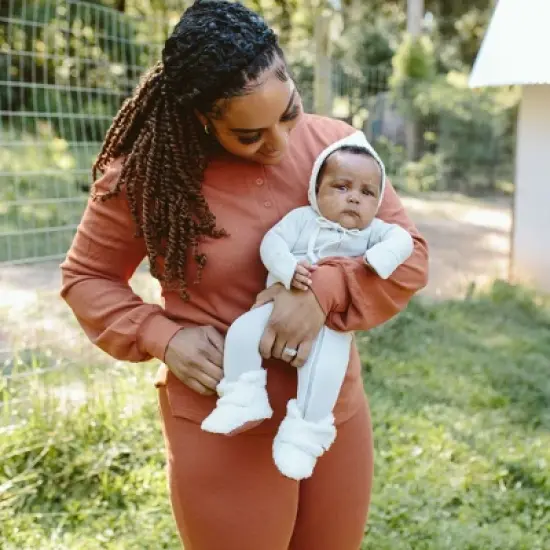 Goumikids Baby Faux Shearling Organic Cotton Boots image {1}