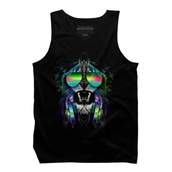 Men's Design By Humans Music Jungle By clingcling Tank Top image {4}