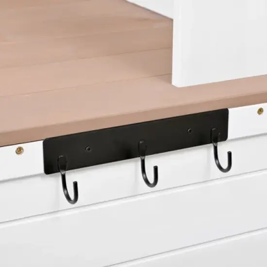 Hrinhom 50.2"W Solid Fir Wood Potting Bench,Garden Workstation image {9}