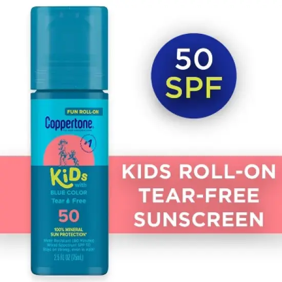 Coppertone Kids' Roll-On Sunscreen Lotion - SPF 50 - 2.5 fl oz image {17}