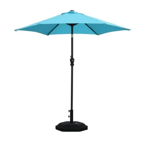 Ainfox 7.5ft Patio Umbrella With Modern Umbrella Base image {5}