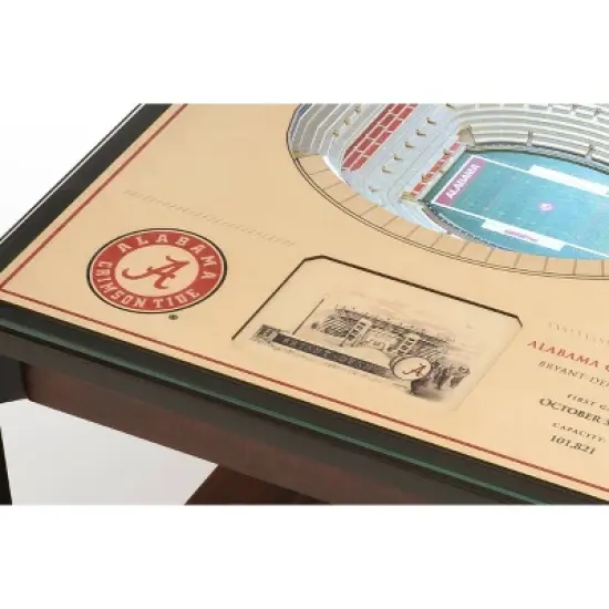 NCAA Alabama Crimson Tide 25-Layer StadiumViews Lighted End Table image {3}