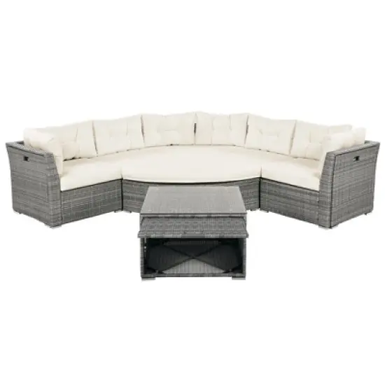9-Piece Outdoor Patio Sectional Sofa Set with Coffee Table, Free Combination image {5}