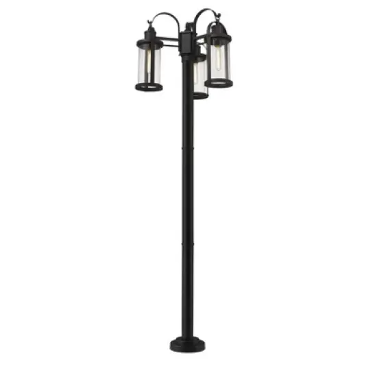 Z-Lite Roundhouse 3 - Light Post Light in  Black image {1}