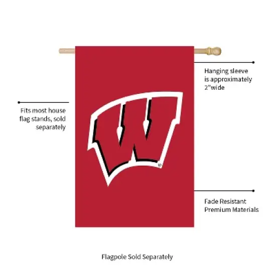 Applique Flag, Reg, University of Wisconsin-Madison image {2}