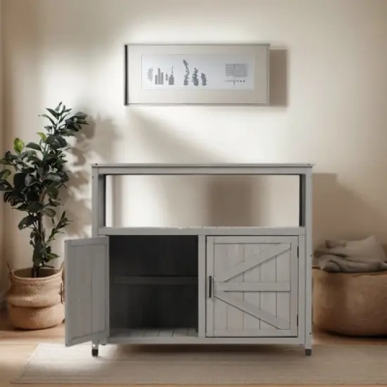 Whisen Wooden Bar Table Set with Storage image {1}