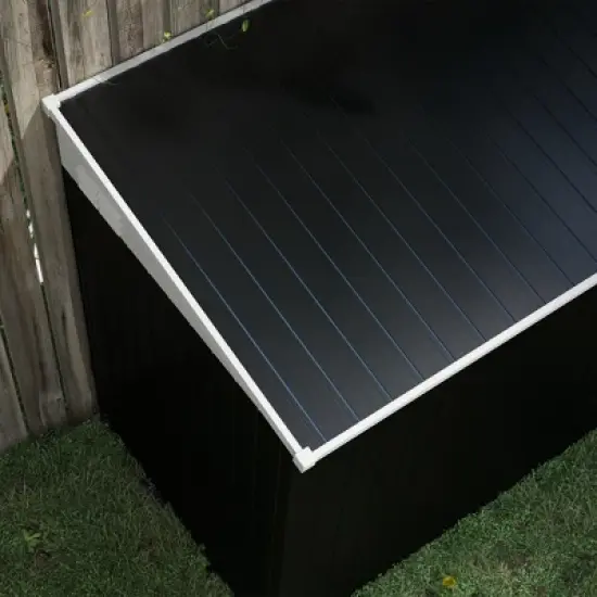 Outsunny Steel Garden Storage Shed, Lean to Shed Outdoor Metal Tool House with Lockable Door & Air Vents for Backyard Patio Lawn, White image {4}