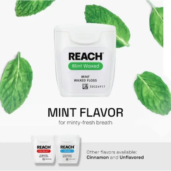 Reach Waxed Dental Floss Mint 55 Yards image {5}