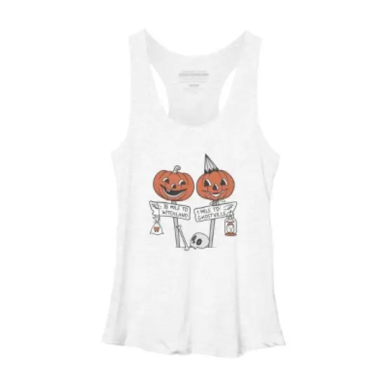 Women's Design By Humans Halloween Pathways By runcatrun Racerback Tank Top image {5}