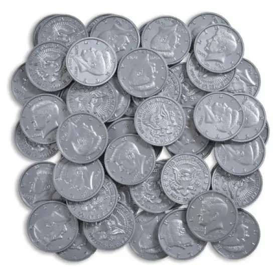 Learning Advantage Play Half-Dollar Plastic Coins, Set of 50 image {4}