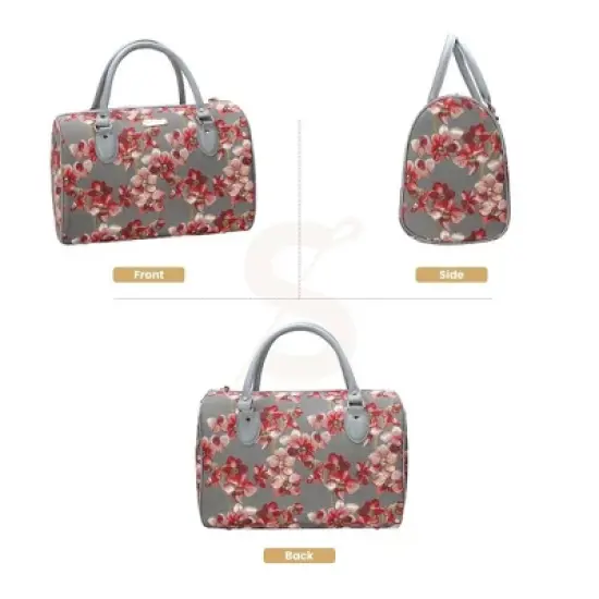 Signare USA Orchid Grey and Pink Travel Bag image {1}