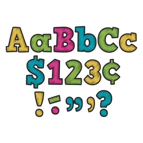 Teacher Created Resources&reg; Chalkboard Brights Bold Block 4" Letters Combo Pack image {1}