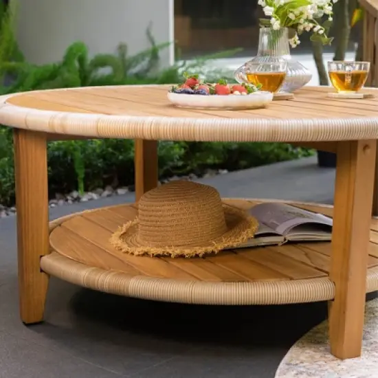 Cambridge Casual Seaside Teak Outdoor Coffee Table Teak Brown image {12}