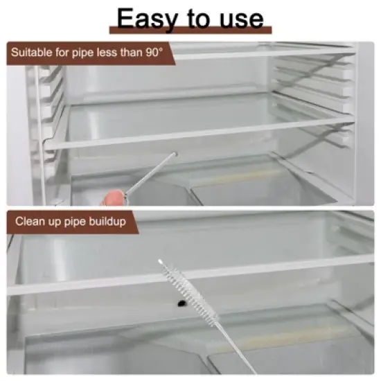 Unique Bargains Flexible Long Nylon Bristles Drain Line Cleaner Tool Brush 2 Pcs image {4}