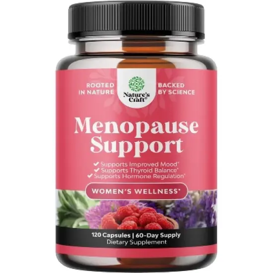 Menopause Support Capsules, Hormone Balance for Women, Supports Hormone Wellness, Night Sweats, Improved Mood & Thyroid Balance, Nature's Craft image {2}