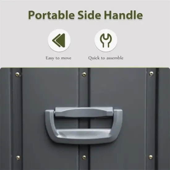 Steel Deck Box Lockable Large Storage Container Waterproof Storage Box For Patio Furniture Garden Tools Pool Supplies image {7}