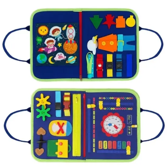 MOVSSOU Busy Board Book Montessori Toys for Toddler image {1}