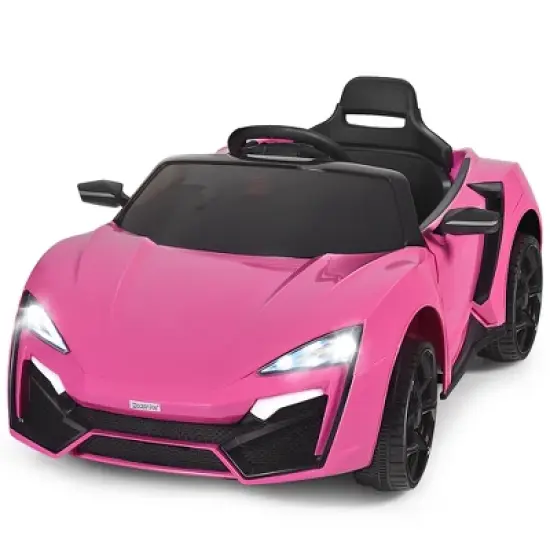 Costway 12V Kids Ride On Car 2.4G RC Electric Vehicle w/ Lights MP3 Openable Doors White\Black\ Red\Pink image {10}