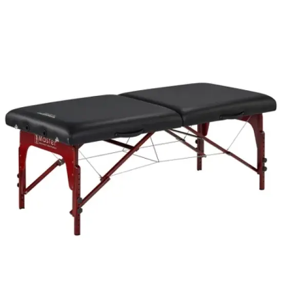 Master Massage 31" Montclair Pro Portable Massage Table Package, Memory Foam Cushioning, Reiki Panels, Shiatsu Cable Release- Black image {5}