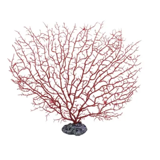 Unique Bargains Plastic Coral Decoration for Aquarium Fish Tank 9" Height Red image {3}