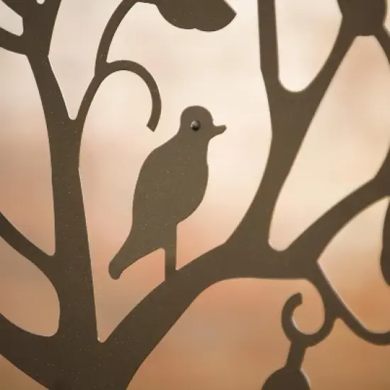 Metal Arched Garden Arbor with Tree of Life Design image {9}