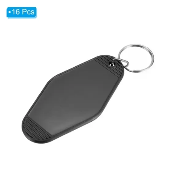 Unique Bargains Blank Vintage Motel Keychain for DIY Ornament Backpack Label 16 Pcs image {2}