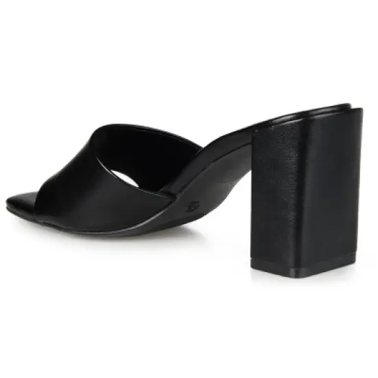 Journee Collection Womens Alisia Open Toe High Block Heel Pumps image {6}