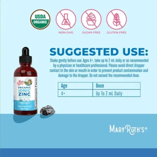 MaryRuth's Kids Zinc Drops, Berry, Org, 2 oz image {2}