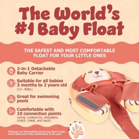 Mambobaby Innovative Explorer Baby Pool Float with Canopy and Carrier Novelty Float 2pk - Elephant Blue image {1}