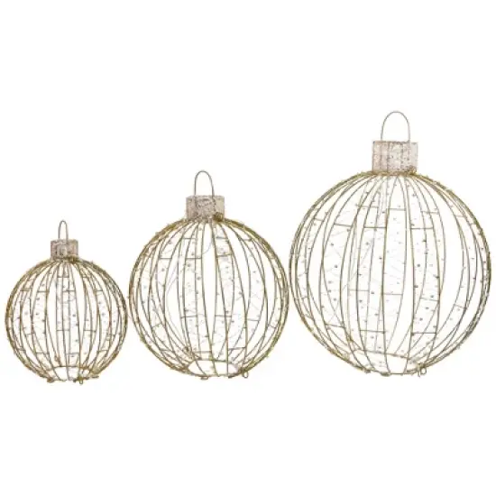 Northlight LED Lighted Hanging Ornaments Outdoor Christmas Decoration - Set of 3 image {2}