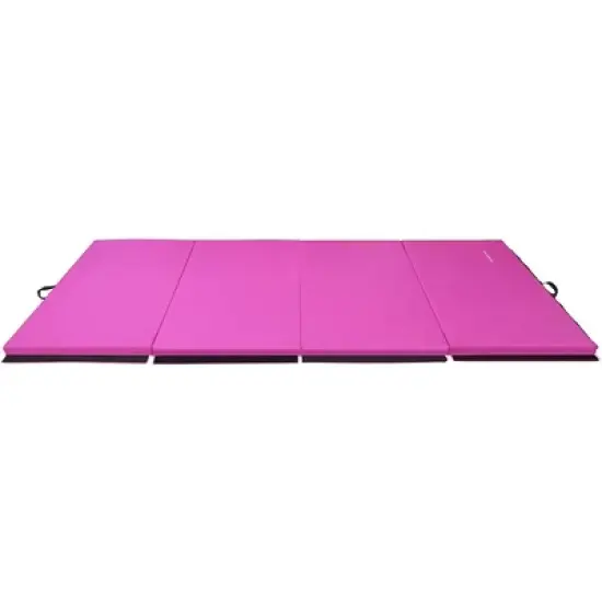 BalanceFrom Fitness GoGym 120x48in Extra Thick Anti Tear High Density All Purpose Aerobic Gymnastics Mat with Velcro Carrying Handles, Pink (6 Pack) image {1}