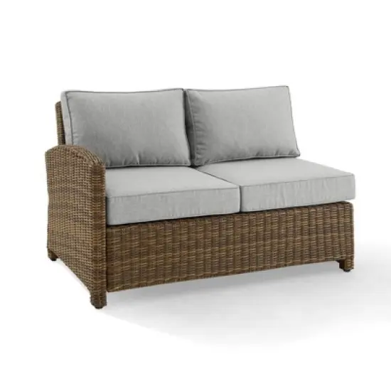 Bradenton Outdoor Wicker Sectional Left Side Loveseat - Crosley
 image {11}