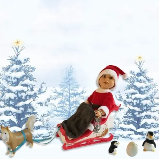 The New York Doll Collection 18 Inch Doll Winter Sleigh Set image {1}