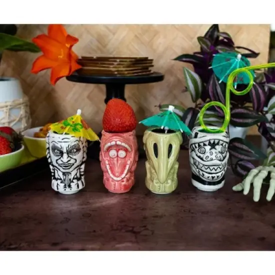 Beeline Creative Geeki Tikis Beetlejuice Muglets 4-Pack | Beetlejuice, Sandworm, Adam, Barbara image {3}