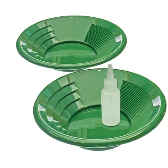 Sluice Fox Sluice Fox 2 Gold Pans w/ Bottle Snuffer | Panning Kit | Prospecting Mining Kit image {5}