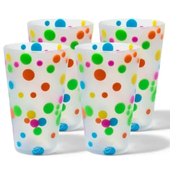 Silipint: Silicone Pint Glasses: 4 pk - Polka Dots image {8}