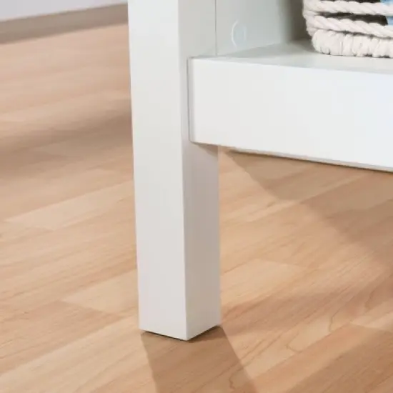 Cottage Road Entryway Bench Hall Tree Soft White - Sauder image {1}