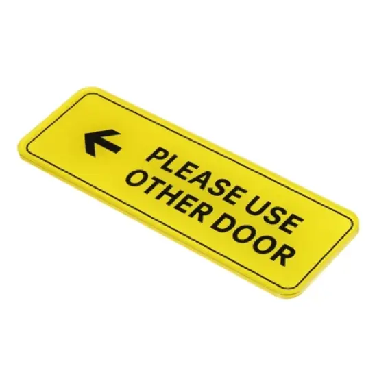 Unique Bargains Acrylic Self-Adhesive Business Please Use Other Door Left Arrow Sign image {4}