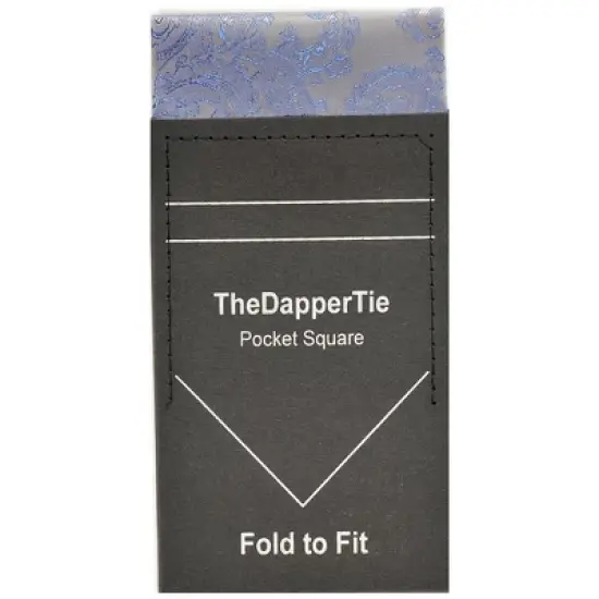 TheDapperTie - New Men's Paisley Flat Pre Folded Pocket Square on Card image {19}
