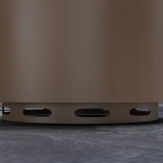 WELLFOR 19" Stainless Steel Smokeless Fire Pit Portable Camping Bonfire Stove with Poker Bronze image {6}