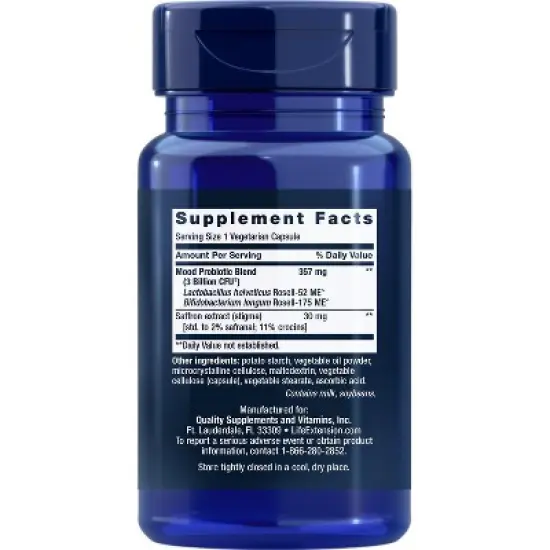 FLORASSIST Mood Improve by Life Extension  -  30 Capsules image {1}