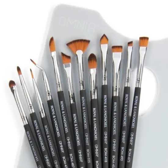 OMNIA Brush Professional Details 12pc Makeup Brush Set, Includes Makeup Palette image {4}
